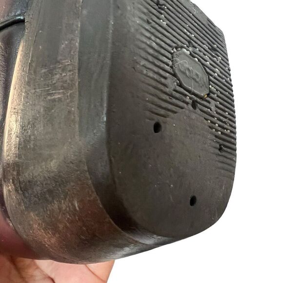 Dan Post Vintage Burgandy Maroon Leather Cowboy Boots 9.5 Western Roper - Picture 15 of 16